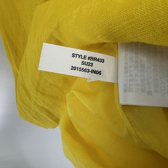 J. Crew Dress Yellow 100% Linen Maxine Mini High Neck Sleeveless BR433 Size XST - Picture 11 of 12